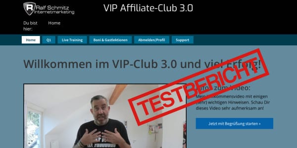 Testbericht Vip Affiliate Club 3.0 Erfahrungen