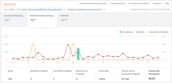 Online Geld verdienen Challenge 2019 - Einnahmen - 1 Monat
