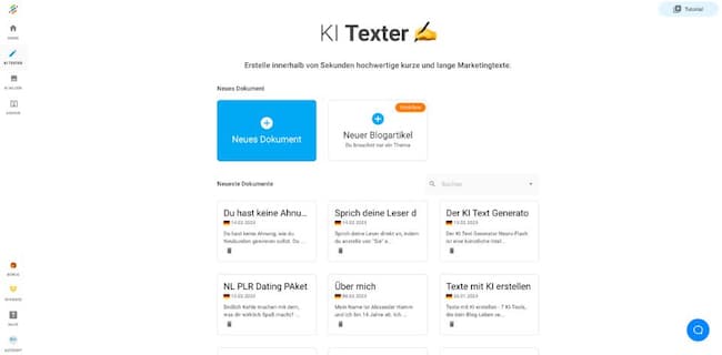 KI Text Generator Deutsch - Neuroflash