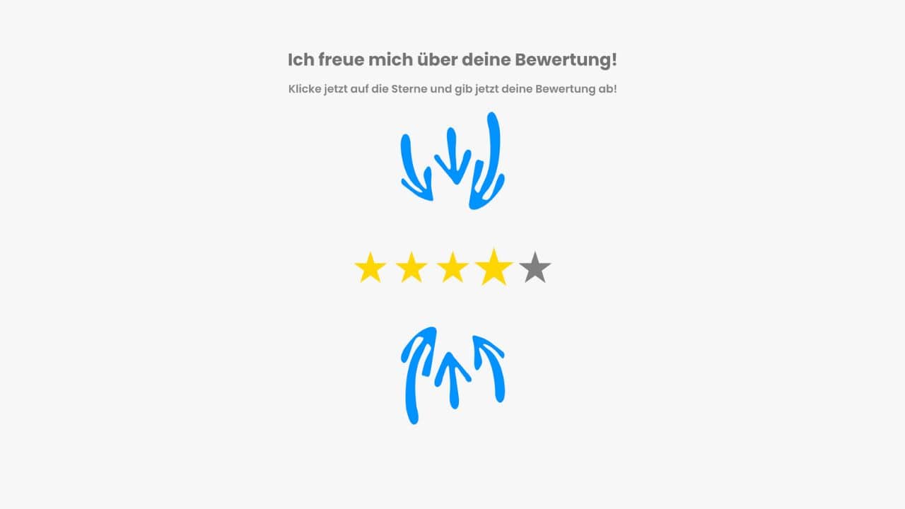 Frustpuffer Website mit Sterne Auswahl