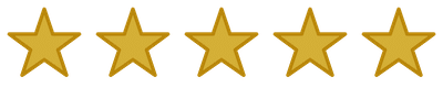 5 goldene Sterne Bewertung 5 goldene Sterne Bewertung
