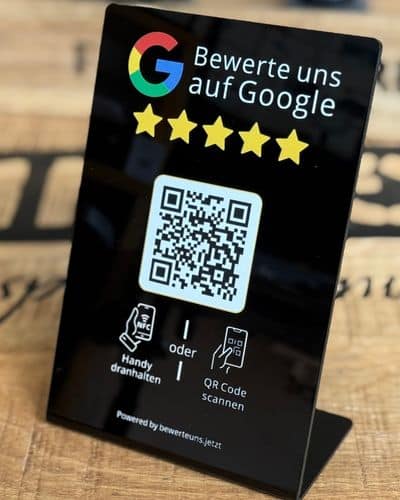 Google Bewertungsaufsteller Schwarz Google Bewertungsaufsteller Schwarz