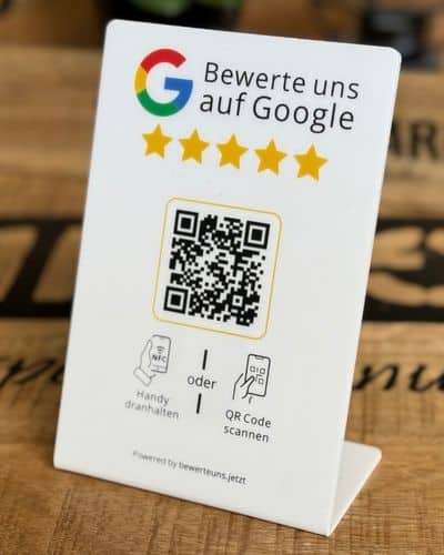 Google Bewertungsaufsteller Weiss Google Bewertungsaufsteller Weiss